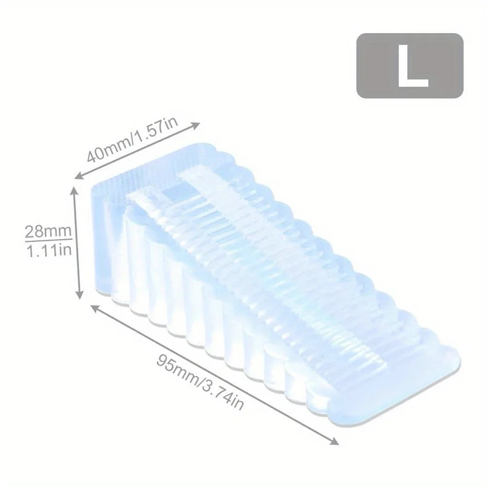 2er Set Transparente Gummi‑Türstopper – Rutschfest & Keilförmig – Verschiedene Größen wählbar