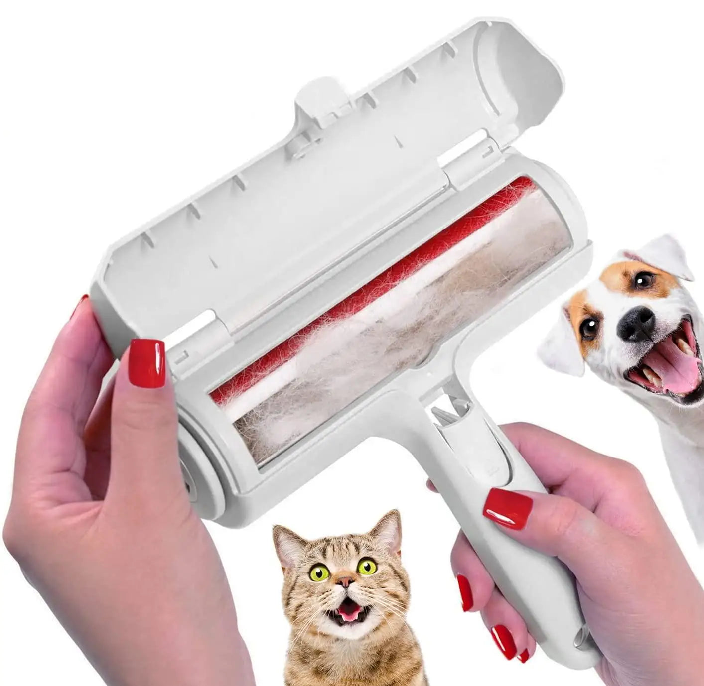 Tierhaar‑Entferner Roller – Hunde & Katzen Fellentferner mit Selbstreinigender Basis | Effektives Tierhaar‑Tool für Sofa, Teppich, Kleidung & Auto