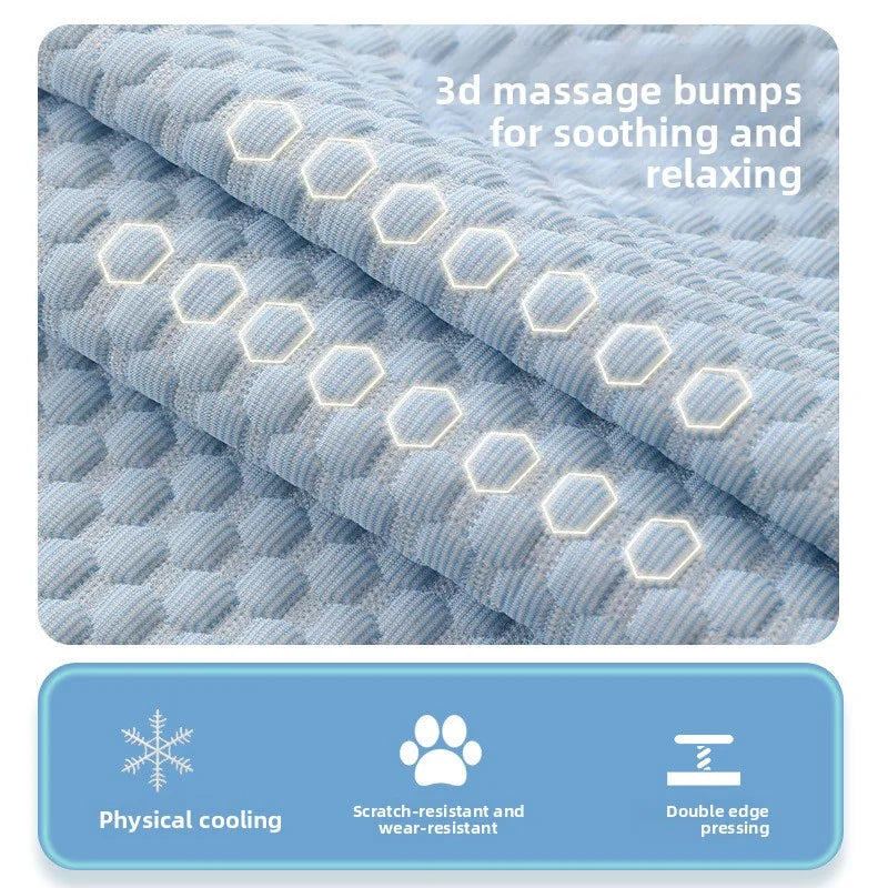 Ice Silk Pet Cooling Mat – Atmungsaktive Sommer‑Kühlmatte für Hunde & Katzen