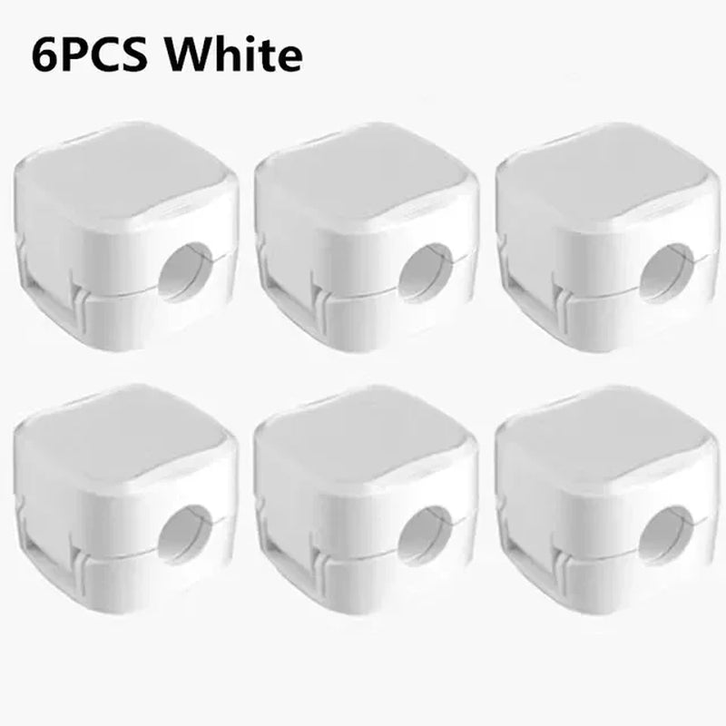 Magnetic Cable Clips – Schwarz, Weiss oder Mix | Verstellbare Magnet‑Kabelhalter | Unter‑Tisch Kabelmanagement | Smooth Adjustable Cord Holder