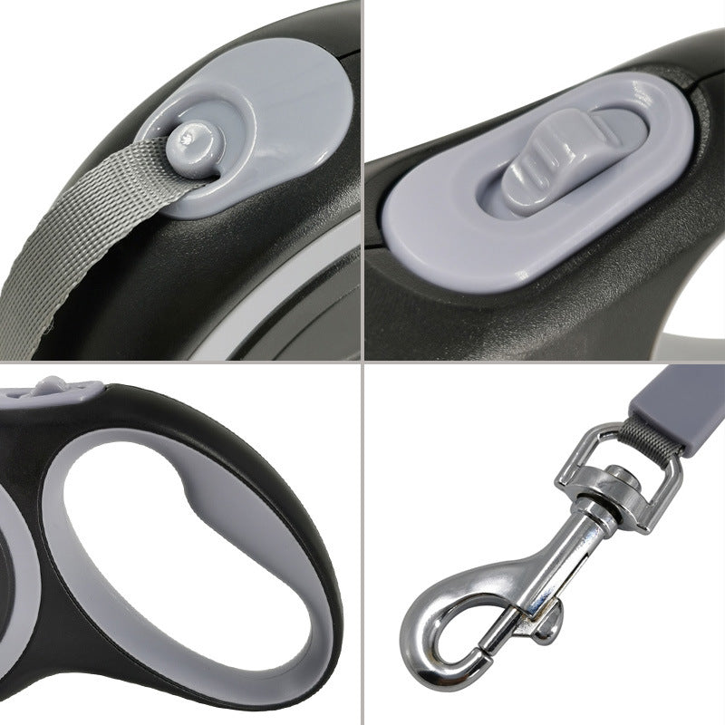 Automatische Teleskop‑Hundeleine – Ausziehbare Nylon‑Leine für Hunde (verschiedene Längen & Farben)