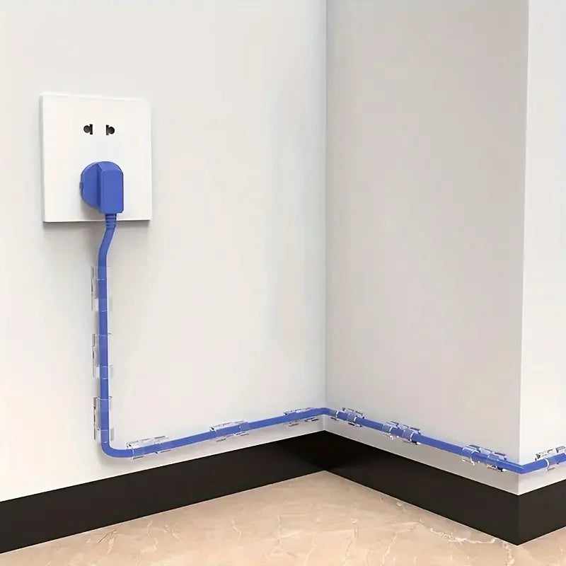 200/100/50/20/10 Stück Transparente Kabelclips – Selbstklebende Kabelhalter für Wand & Tisch | Unsichtbares Kabelmanagement | Clear Plastic Wire Organizers