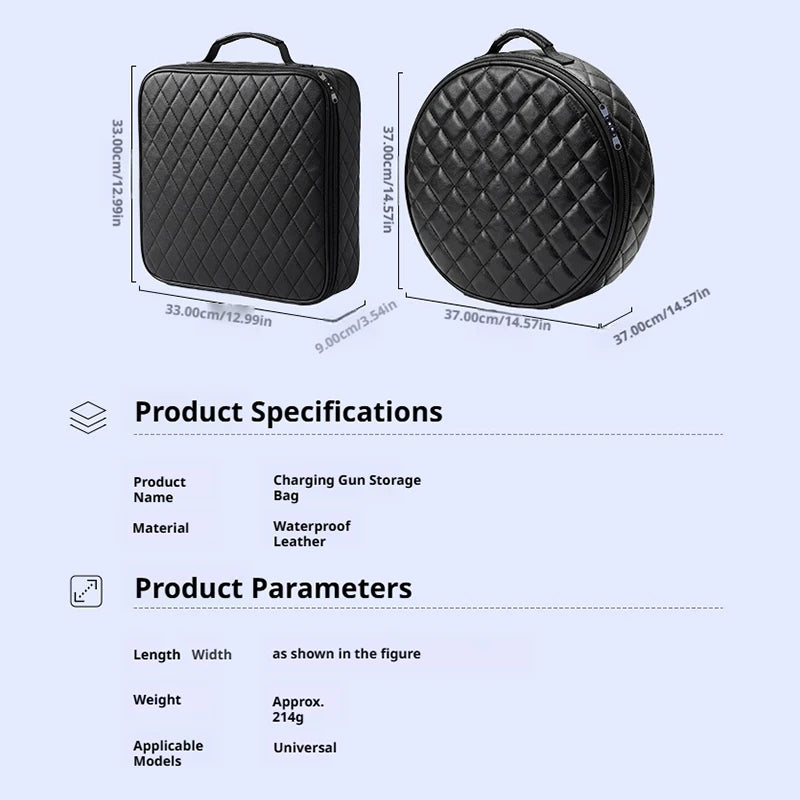 Car Trunk Organizer – Wasserdichte & Stoßfeste EV‑Ladekabel‑Tasche | Rund oder Eckig | Tragbare Kofferraum‑Aufbewahrungstasche für Autozubehör