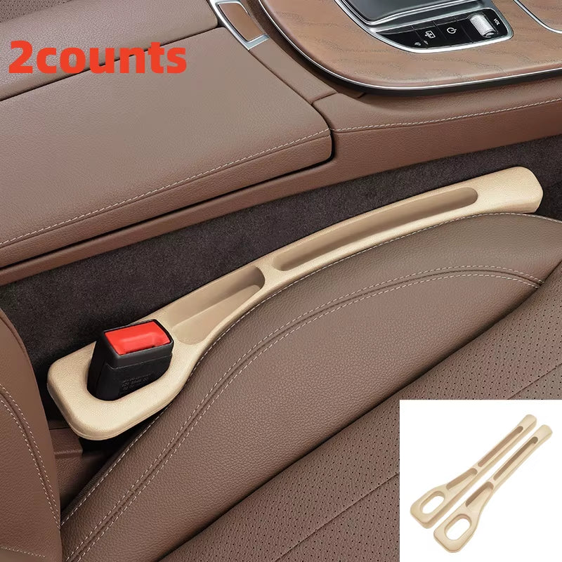 2‑tlg. Sitzspalt‑Organizer aus PU‑Leder – Wasserdicht, Anti‑Drop Design, 2 Fächer – in Schwarz, Beige & Braun