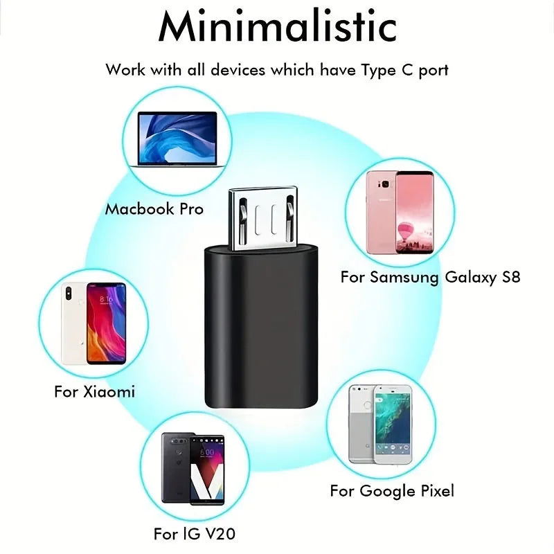 8‑in‑1 Adapter‑Set – USB auf USB‑C, Micro‑USB auf USB‑C & USB‑C auf Micro‑USB | Universelle Lade‑ & Datenadapter