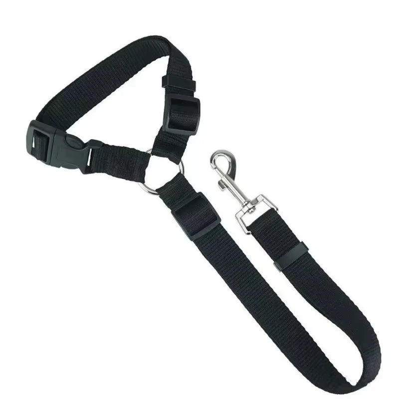 2‑in‑1 Pet Car Seat Belt – Verstellbarer Sicherheitsgurt & Nylon‑Leine für Hunde (verschiedene Farben)