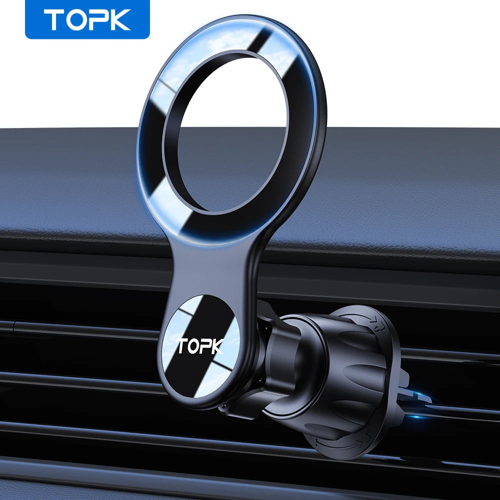 TOPK MagSafe Auto‑Handyhalterung – 20 Super‑Magnete, 360° Drehbar, Lüftungshalter für iPhone MagSafe Case