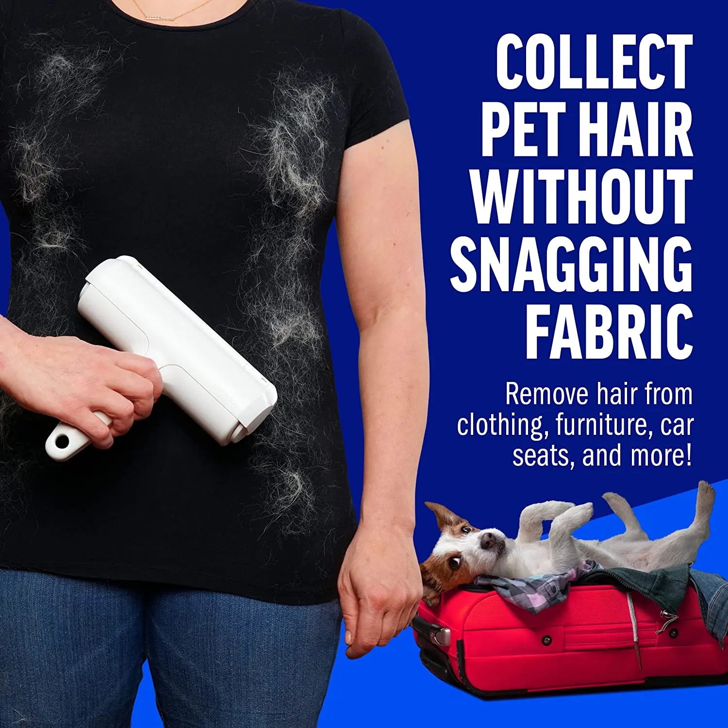 Tierhaar‑Entferner Roller – Hunde & Katzen Fellentferner mit Selbstreinigender Basis | Effektives Tierhaar‑Tool für Sofa, Teppich, Kleidung & Auto