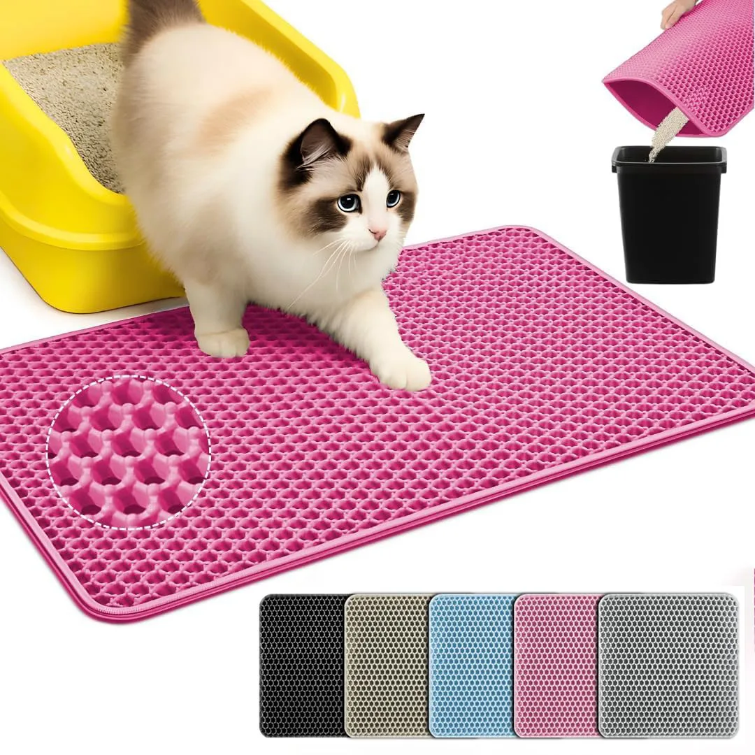 Katzenstreu‑Fangmatte 45×60 cm – Wasserdicht, rutschfest & doppellagig (verschiedene Farben)