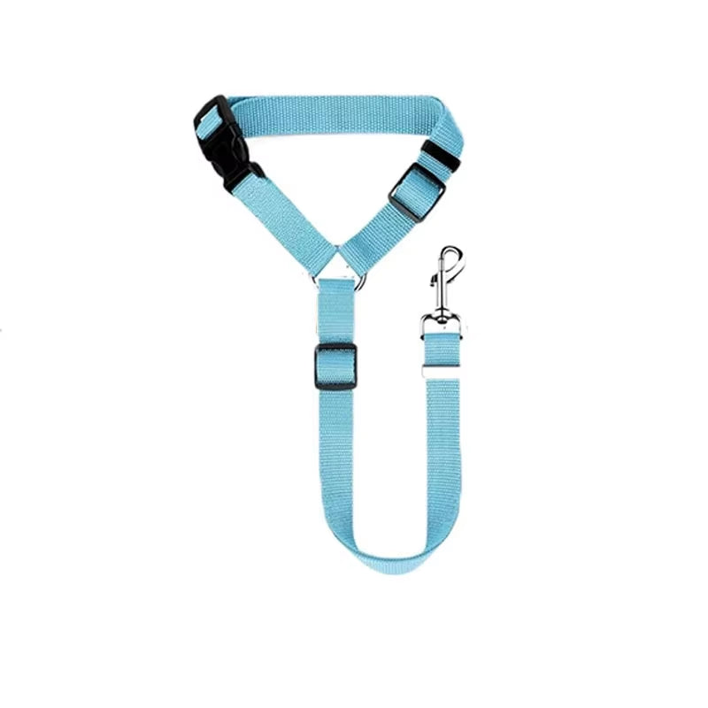 2‑in‑1 Pet Car Seat Belt – Verstellbarer Sicherheitsgurt & Nylon‑Leine für Hunde (verschiedene Farben)