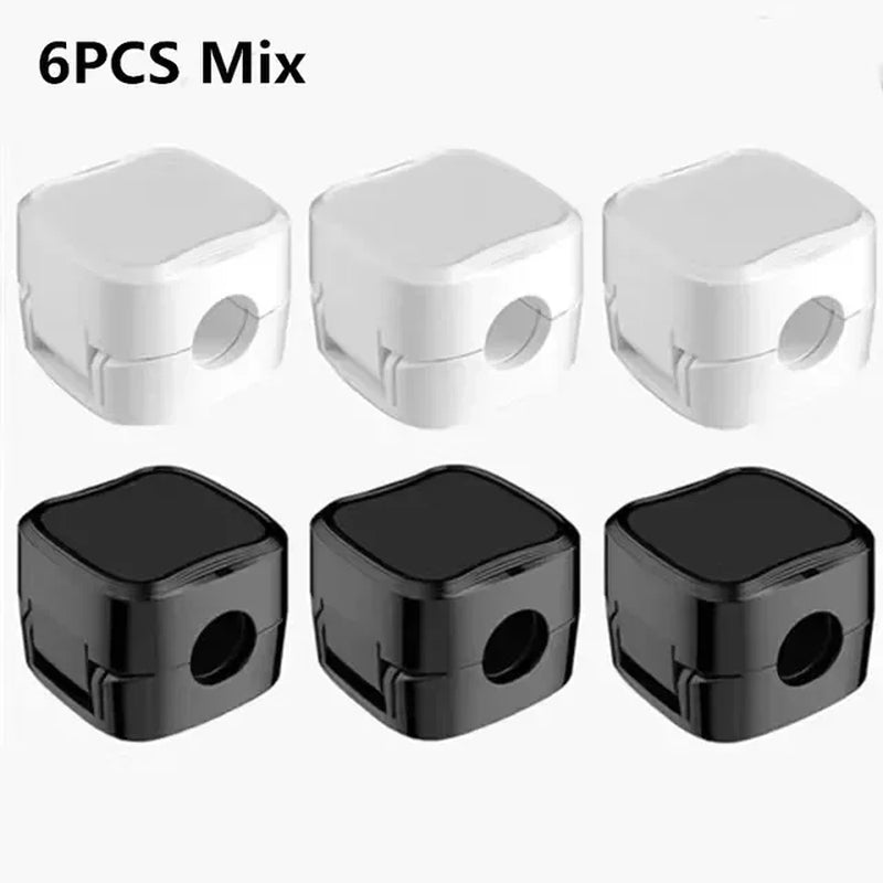 Magnetic Cable Clips – Schwarz, Weiss oder Mix | Verstellbare Magnet‑Kabelhalter | Unter‑Tisch Kabelmanagement | Smooth Adjustable Cord Holder