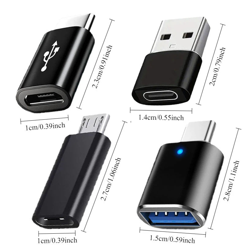 8‑in‑1 Adapter‑Set – USB auf USB‑C, Micro‑USB auf USB‑C & USB‑C auf Micro‑USB | Universelle Lade‑ & Datenadapter