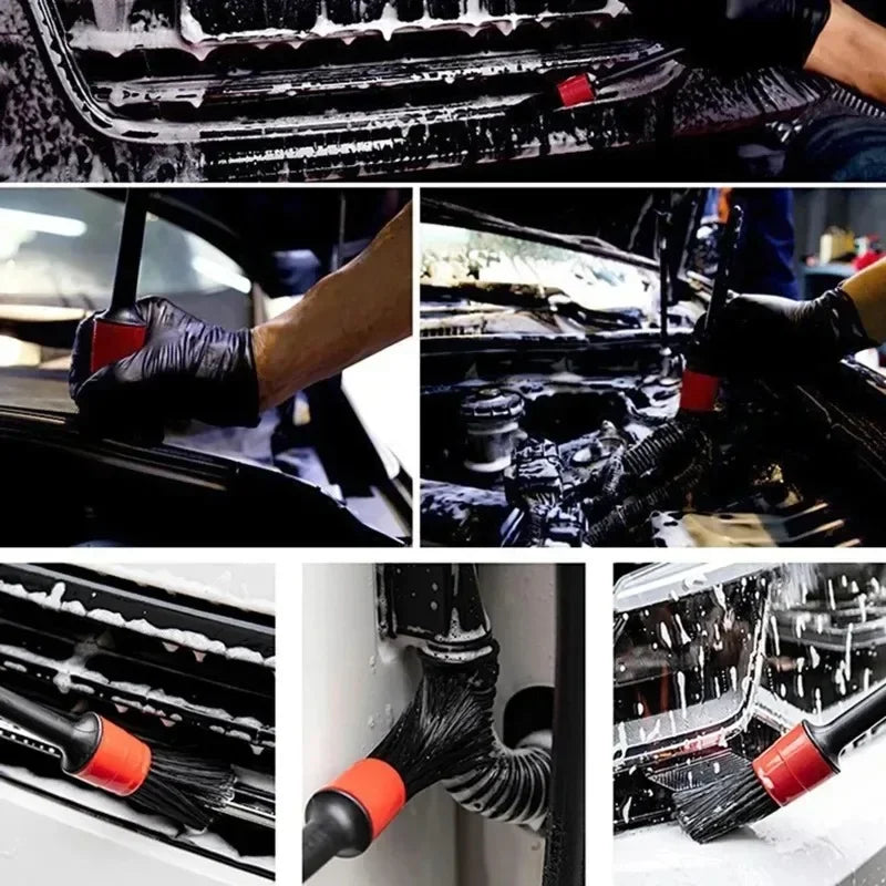 5‑teiliges Auto Reinigungs‑ & Detailing Bürstenset – Für Innenraum, Cockpit & Felgen