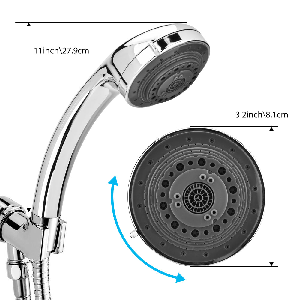 Shower Head Set – Duschkopf + Duschschlauch | Hochdruck Duschkopf | Flexibler 1.5m Brauseschlauch | Universal Dusche Ersatzset