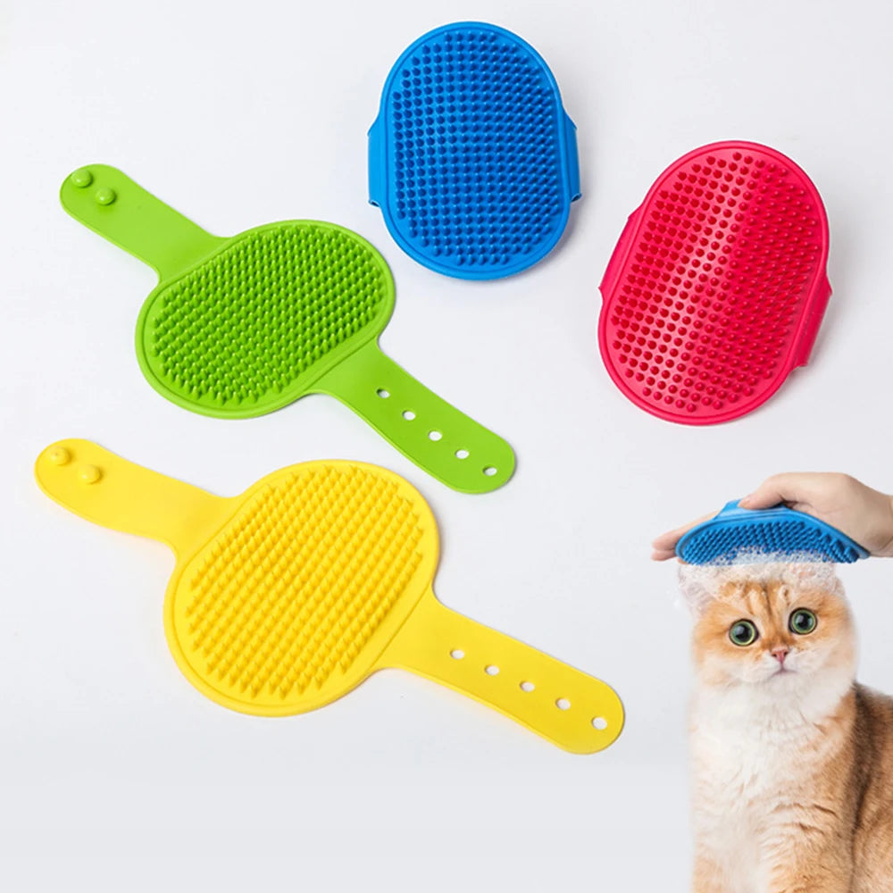 Weiche Gummi‑Badebürste – Massage & Fellpflege für Hunde & Katzen