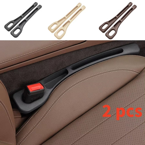 2‑tlg. Sitzspalt‑Organizer aus PU‑Leder – Wasserdicht, Anti‑Drop Design, 2 Fächer – in Schwarz, Beige & Braun