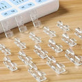 200/100/50/20/10 Stück Transparente Kabelclips – Selbstklebende Kabelhalter für Wand & Tisch | Unsichtbares Kabelmanagement | Clear Plastic Wire Organizers