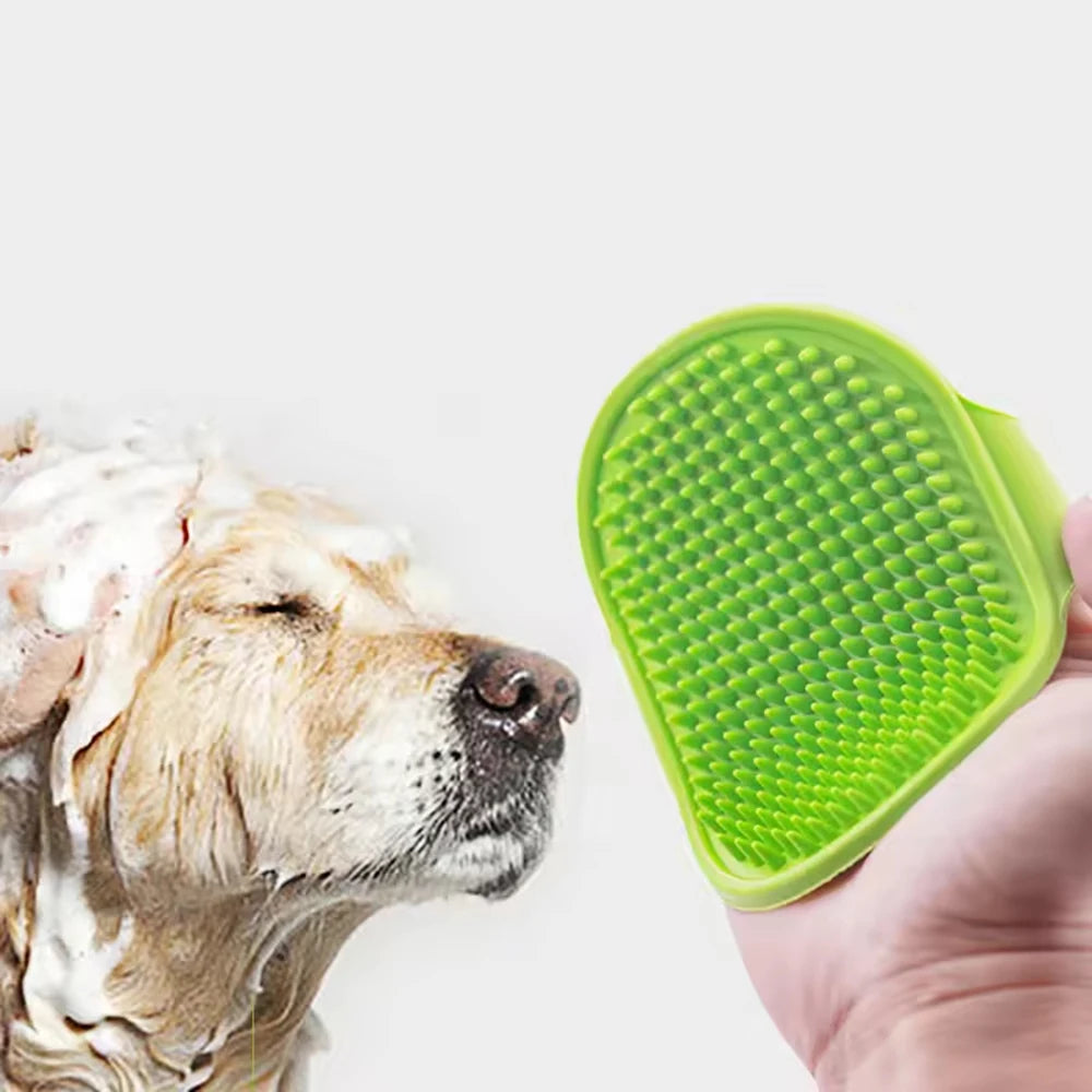 Weiche Gummi‑Badebürste – Massage & Fellpflege für Hunde & Katzen