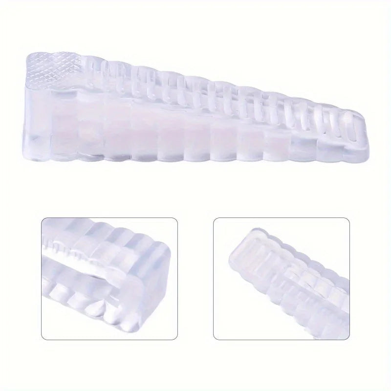 2er Set Transparente Gummi‑Türstopper – Rutschfest & Keilförmig – Verschiedene Größen wählbar