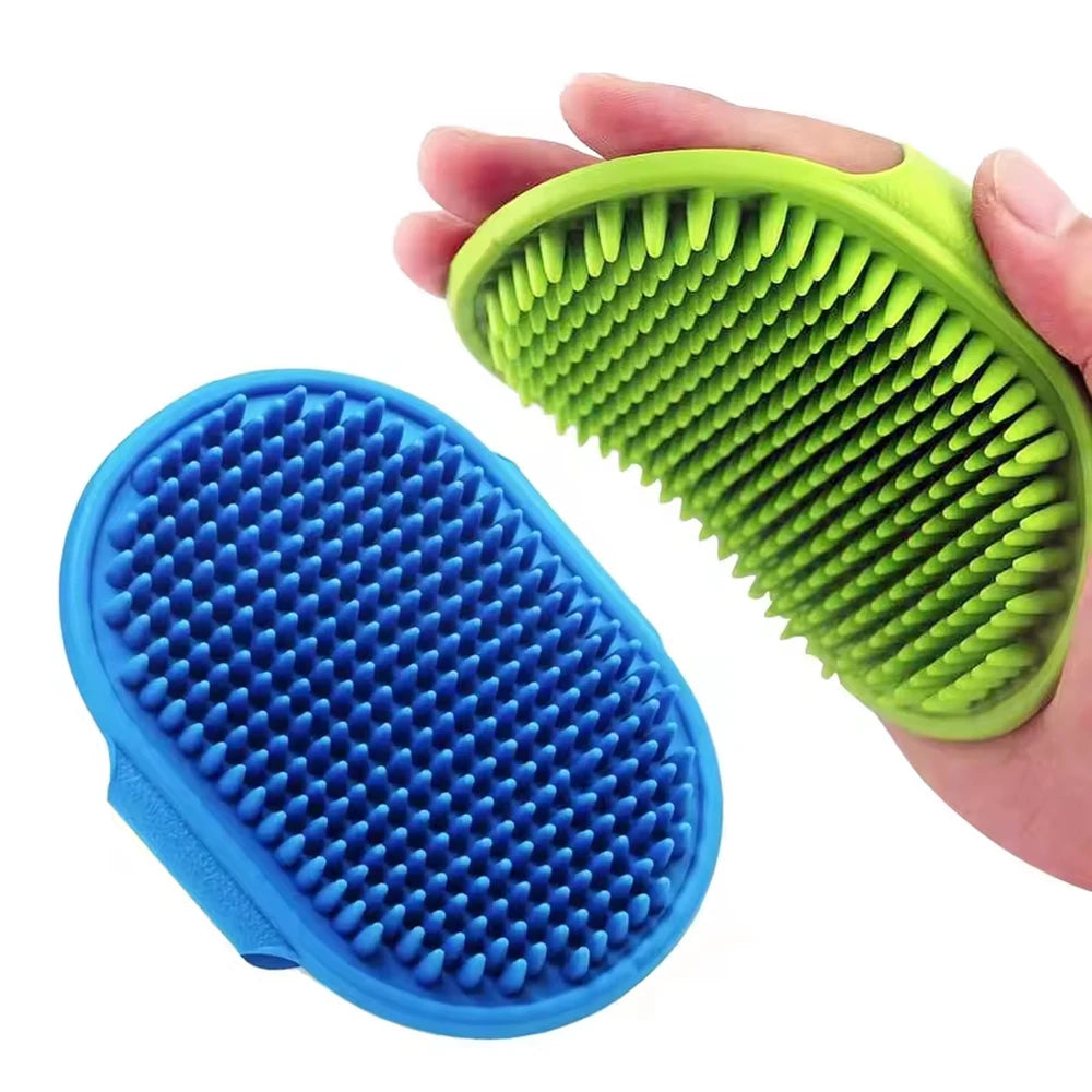 Weiche Gummi‑Badebürste – Massage & Fellpflege für Hunde & Katzen