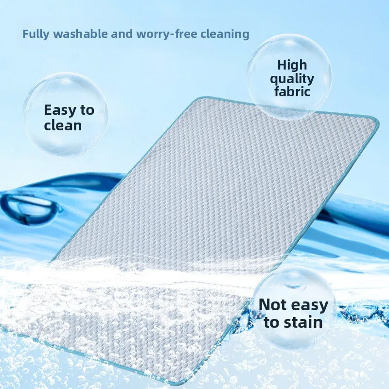 Ice Silk Pet Cooling Mat – Atmungsaktive Sommer‑Kühlmatte für Hunde & Katzen