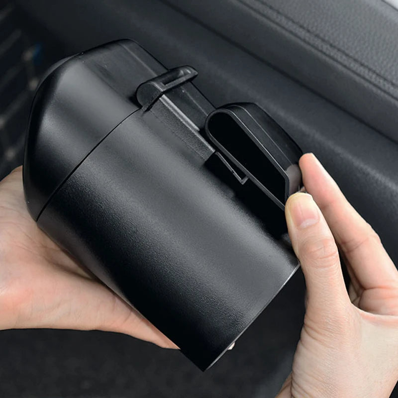 Luxus Auto‑Mülleimer mit Diamant‑Schleife – Hängend, Press‑Deckel, Kompakte Abfallbox für Fahrzeug‑Innenraum